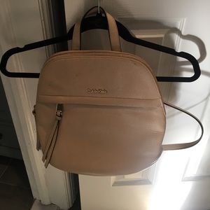 Tan Calvin Klein purse